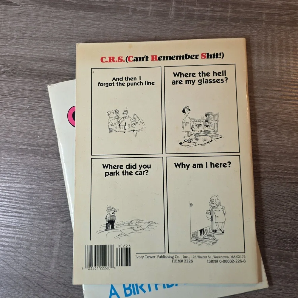Vintage Birthday Dirty Humor Books CRS & As Old As You Feel 80s 90s
